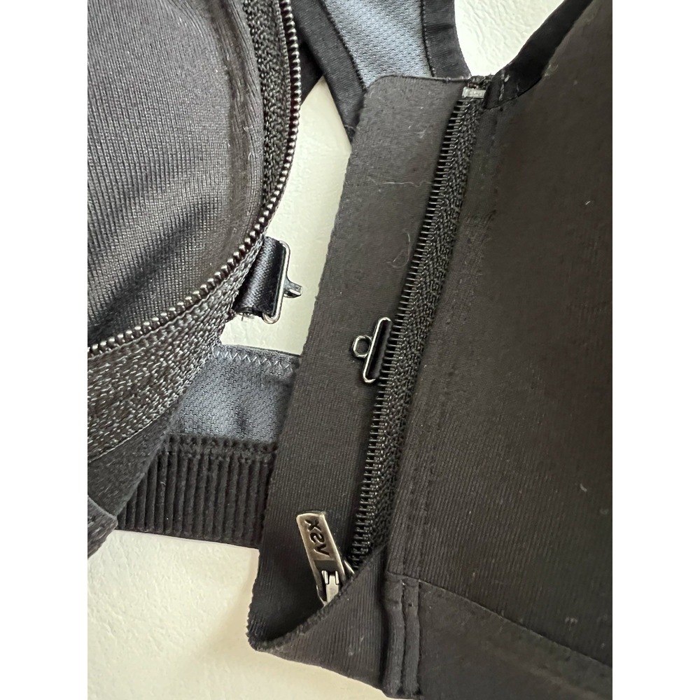 Victoria's Secret VSX Sport Womens 36C Black Zip Front Padded Bra Activewear - Picture 6 of 12